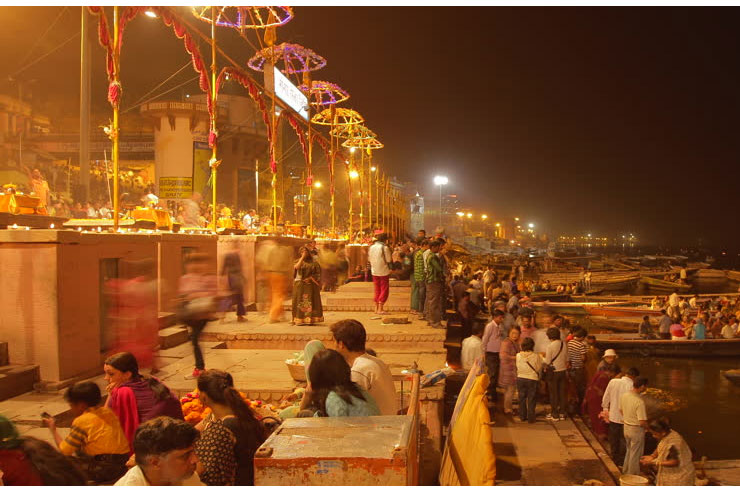 Evening Boat ride on river Ganges and Arti Ceremony in Varanasi